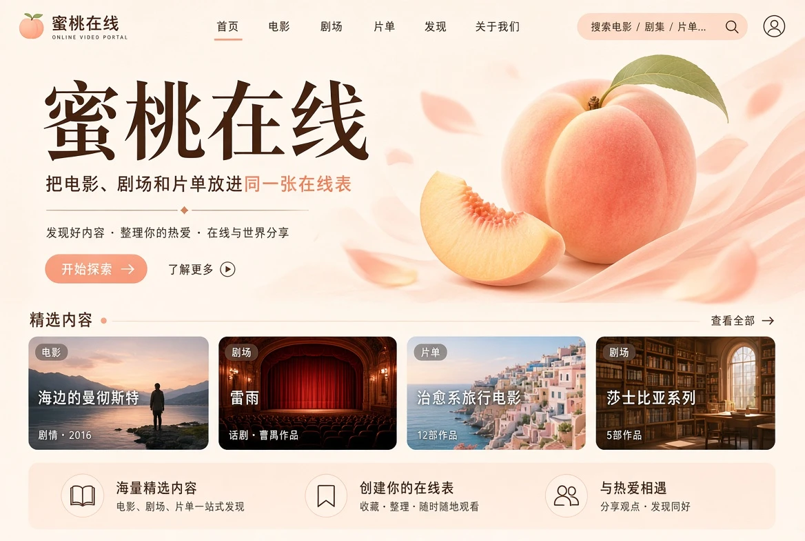 蜜桃在线观影发现主题画面
